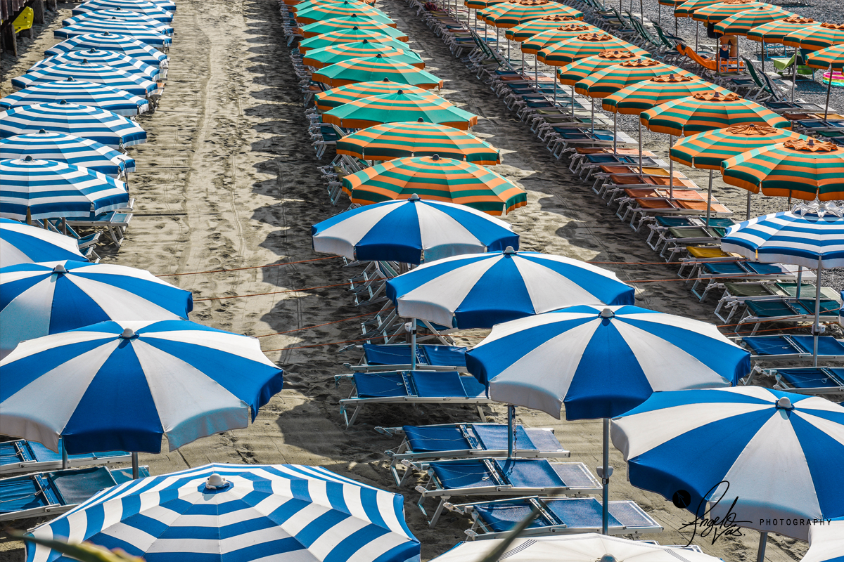 Colourful Umbrellas - Cinque Terre, Italy