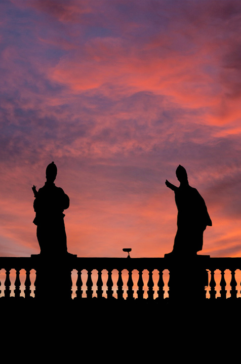 Angelo Vas Photography - Vatican City Statue Silhouettes Mobile Hero Slider